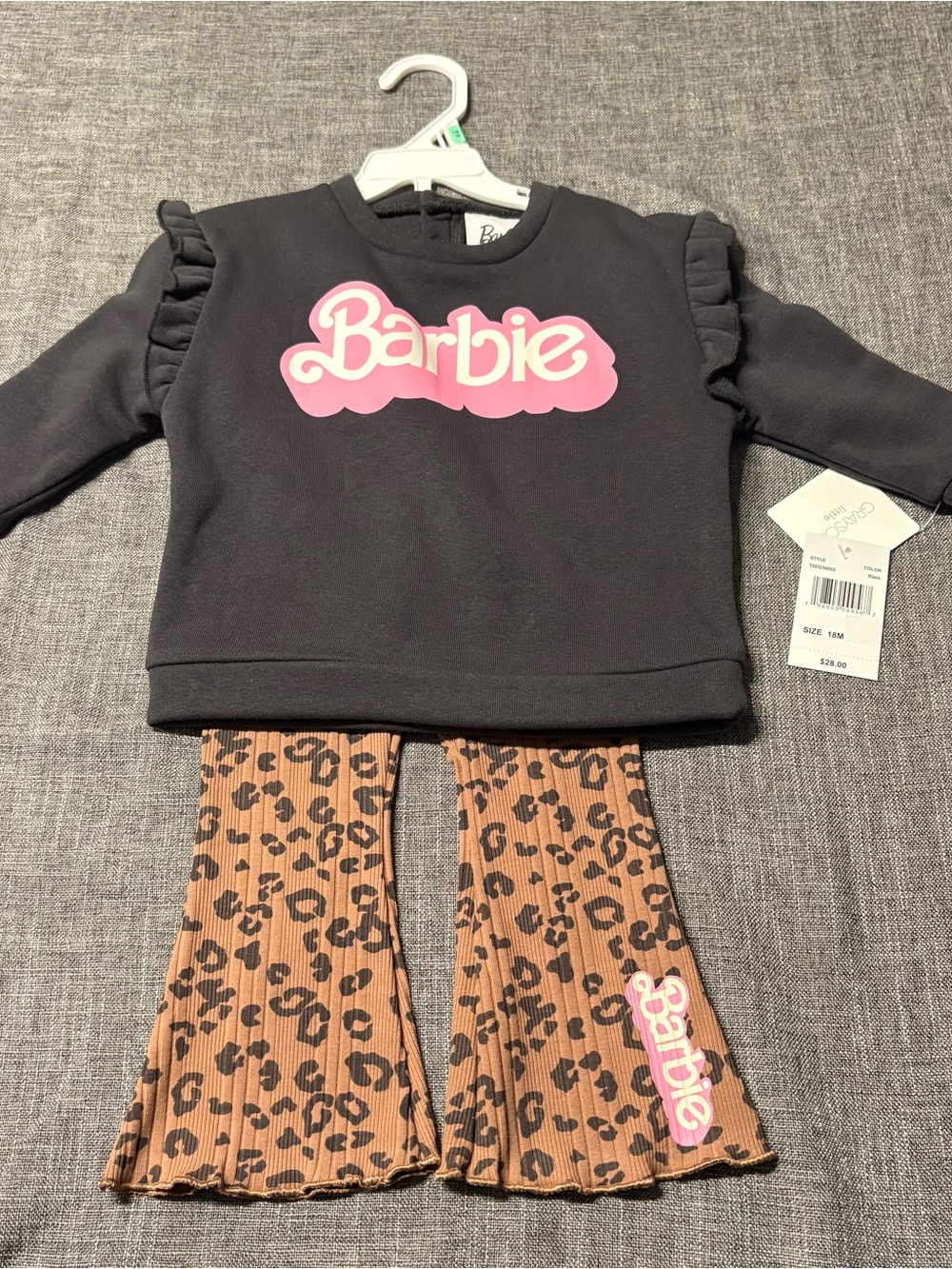 Grayson barbie sweatshirt and flat leggings